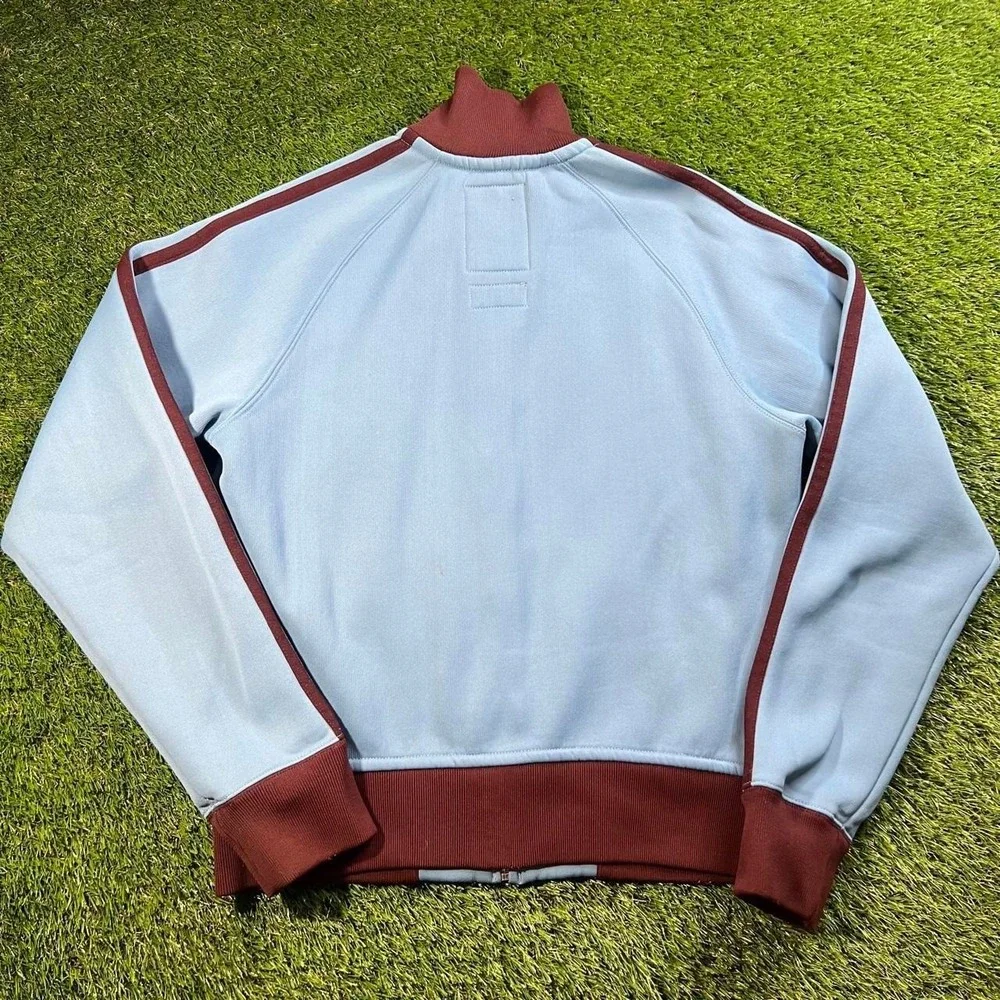 Abercrombie & Fitch VTG Track Jacket Large Blue Burgundy Varsity Y2K Full Zip